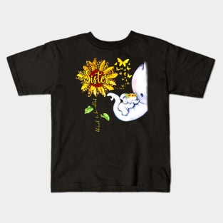 Blessed To Be Called Sister Elephant Sunflower Kids T-Shirt